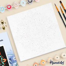 Carica l'immagine nel visualizzatore di Gallery, Mini Kit da Dipingere con i Numeri 20x20cm con cornice - Mandala autunnale