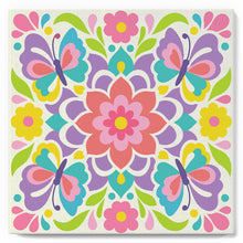 Carica l'immagine nel visualizzatore di Gallery, Mini Kit da Dipingere con i Numeri 20x20cm con cornice - Mandala e farfalle