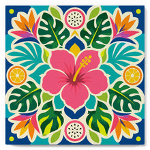 Carica l'immagine nel visualizzatore di Gallery, Mini Kit da Dipingere con i Numeri 20x20cm con cornice - Mandala dell’ibisco