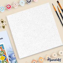 Carica l'immagine nel visualizzatore di Gallery, Mini Kit da Dipingere con i Numeri 20x20cm con cornice - Mandala e agrumi