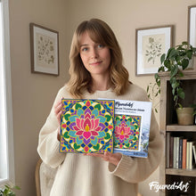 Carica l'immagine nel visualizzatore di Gallery, Mini Kit da Dipingere con i Numeri 20x20cm con cornice - Mandala del loto