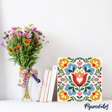Carica l'immagine nel visualizzatore di Gallery, Mini Kit da Dipingere con i Numeri 20x20cm con cornice - Mandala floreale