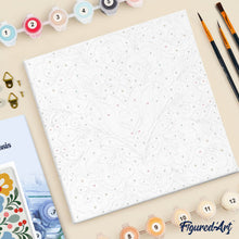 Carica l'immagine nel visualizzatore di Gallery, Mini Kit da Dipingere con i Numeri 20x20cm con cornice - Mandala floreale