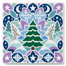 Carica l'immagine nel visualizzatore di Gallery, Mini Kit da Dipingere con i Numeri 20x20cm con cornice - Mandala natalizio