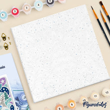 Carica l'immagine nel visualizzatore di Gallery, Mini Kit da Dipingere con i Numeri 20x20cm con cornice - Mandala natalizio