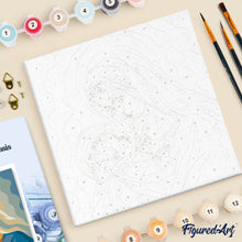 Carica l'immagine nel visualizzatore di Gallery, Mini Kit da Dipingere con i Numeri 20x20cm con cornice - L’abbraccio di Maria