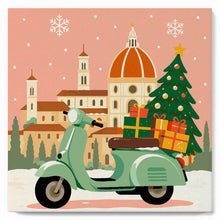 Carica l'immagine nel visualizzatore di Gallery, Mini Kit da Dipingere con i Numeri 20x20cm con cornice - Natale a Firenze
