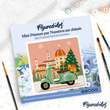 Carica l'immagine nel visualizzatore di Gallery, Mini Kit da Dipingere con i Numeri 20x20cm con cornice - Natale a Firenze