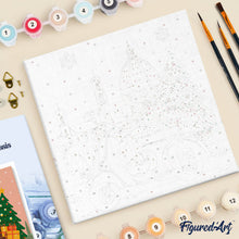 Carica l'immagine nel visualizzatore di Gallery, Mini Kit da Dipingere con i Numeri 20x20cm con cornice - Natale a Firenze