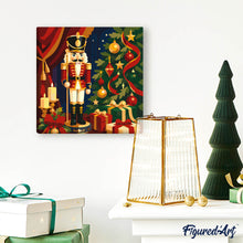 Carica l'immagine nel visualizzatore di Gallery, Mini Kit da Dipingere con i Numeri 20x20cm con cornice - Schiaccianoci di Natale