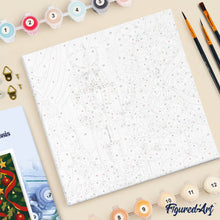 Carica l'immagine nel visualizzatore di Gallery, Mini Kit da Dipingere con i Numeri 20x20cm con cornice - Schiaccianoci di Natale