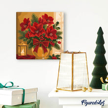 Carica l'immagine nel visualizzatore di Gallery, Mini Kit da Dipingere con i Numeri 20x20cm con cornice - Stelle di Natale