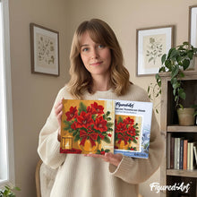 Carica l'immagine nel visualizzatore di Gallery, Mini Kit da Dipingere con i Numeri 20x20cm con cornice - Stelle di Natale