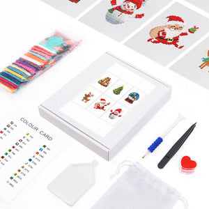 Mini Set Diamond Painting 15x20cm (6 pezzi) - Natale Festivo