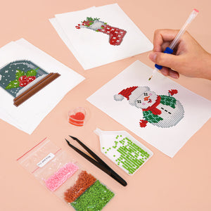 Mini Set Diamond Painting 15x20cm (6 pezzi) - Classici di Natale