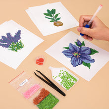 Carica l&#39;immagine nel visualizzatore di Gallery, Mini Set Diamond Painting 15x20cm (6 pezzi) - Fiori e Piante in Vaso