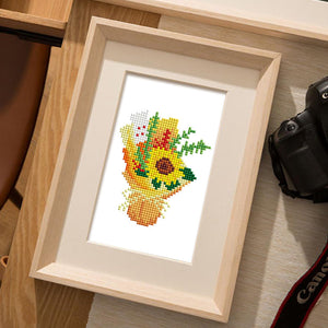 Mini Set Diamond Painting 15x20cm (6 pezzi) - Fiori e Piante in Vaso