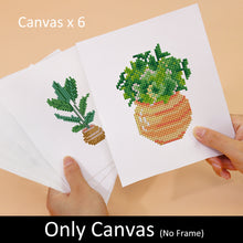 Carica l&#39;immagine nel visualizzatore di Gallery, Mini Set Diamond Painting 15x20cm (6 pezzi) - Fiori e Piante in Vaso
