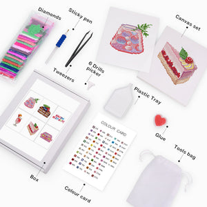 Mini Set Diamond Painting 15x20cm (6 pezzi) - Delizie di Compleanno
