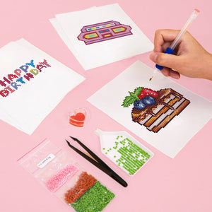 Mini Set Diamond Painting 15x20cm (6 pezzi) - Delizie di Compleanno