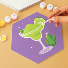 Carica l'immagine nel visualizzatore di Gallery, Mini Set Dipingere con i Numeri - Esagoni (6 pezzi) - Cocktail Pastello