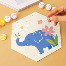 Carica l'immagine nel visualizzatore di Gallery, Mini Set Dipingere con i Numeri - Esagoni (6 pezzi) - Set Animali da Cameretta