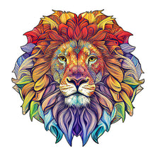 Carica l&#39;immagine nel visualizzatore di Gallery, Puzzle 2D in legno - Leone Colorato