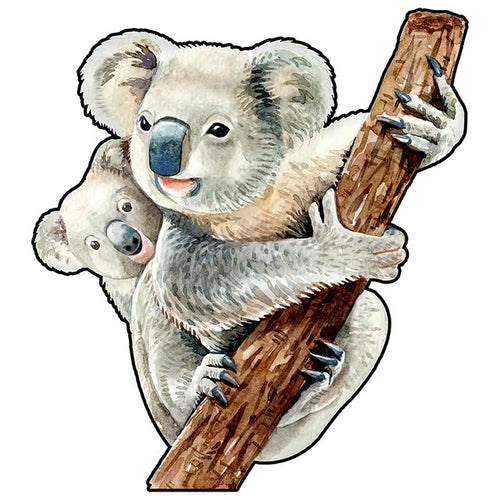 Puzzle 2D in legno - Koala su un Ramo