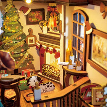 Carica l&#39;immagine nel visualizzatore di Gallery, Book Nook - Scena Natalizia in Casa