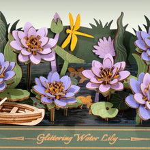 Carica l&#39;immagine nel visualizzatore di Gallery, Puzzle 3D - Ninfee Scintillanti