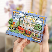 Carica l'immagine nel visualizzatore di Gallery, Puzzle 3D - Barche rosse