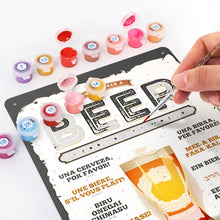 Carica l'immagine nel visualizzatore di Gallery, Dipingere con i Numeri Poster Metallici - Birra in giro per il Mondo