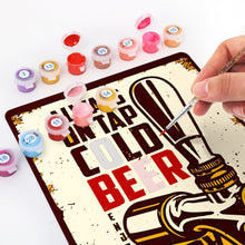 Carica l'immagine nel visualizzatore di Gallery, Dipingere con i Numeri Poster Metallici - Birra Bionda