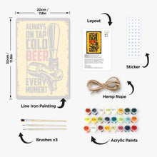 Carica l'immagine nel visualizzatore di Gallery, Dipingere con i Numeri Poster Metallici - Birra Bionda