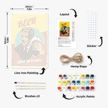 Carica l'immagine nel visualizzatore di Gallery, Dipingere con i Numeri Poster Metallici - Il Re della Birra