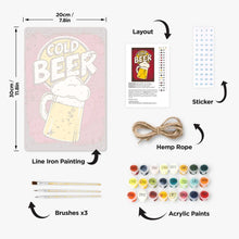 Carica l'immagine nel visualizzatore di Gallery, Dipingere con i Numeri Poster Metallici - Boccale di Birra