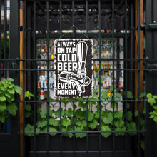 Carica l'immagine nel visualizzatore di Gallery, Dipingere con i Numeri Poster Metallici - Birra Fresca Bianco&amp;Nero