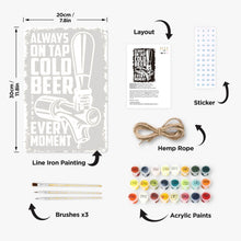 Carica l'immagine nel visualizzatore di Gallery, Dipingere con i Numeri Poster Metallici - Birra Fresca Bianco&amp;Nero