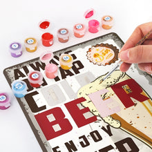 Carica l'immagine nel visualizzatore di Gallery, Dipingere con i Numeri Poster Metallici - Bicchiere di Birra Vintage