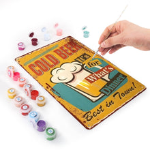 Carica l'immagine nel visualizzatore di Gallery, Dipingere con i Numeri Poster Metallici - Stasera solo Birra!