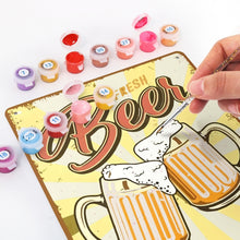 Carica l'immagine nel visualizzatore di Gallery, Dipingere con i Numeri Poster Metallici - Due Boccali di Birra