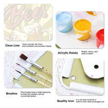 Carica l'immagine nel visualizzatore di Gallery, Dipingere con i Numeri Poster Metallici - Due Boccali di Birra