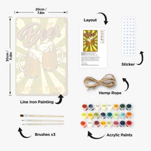 Carica l'immagine nel visualizzatore di Gallery, Dipingere con i Numeri Poster Metallici - Due Boccali di Birra