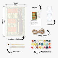 Carica l'immagine nel visualizzatore di Gallery, Dipingere con i Numeri Poster Metallici - Buona Birra con Buoni Amici