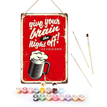 Carica l'immagine nel visualizzatore di Gallery, Dipingere con i Numeri Poster Metallici - Relax: stasera si brinda! Figured'Art