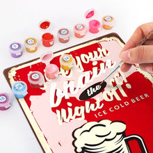 Carica l'immagine nel visualizzatore di Gallery, Dipingere con i Numeri Poster Metallici - Relax: stasera si brinda!