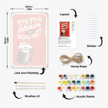 Carica l'immagine nel visualizzatore di Gallery, Dipingere con i Numeri Poster Metallici - Relax: stasera si brinda!