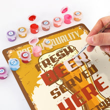 Carica l'immagine nel visualizzatore di Gallery, Dipingere con i Numeri Poster Metallici - Qui si serve Birra Fresca