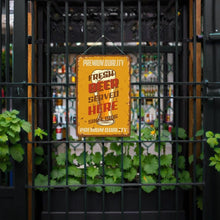 Carica l'immagine nel visualizzatore di Gallery, Dipingere con i Numeri Poster Metallici - Qui si serve Birra Fresca