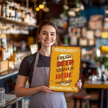 Carica l'immagine nel visualizzatore di Gallery, Dipingere con i Numeri Poster Metallici - Qui si serve Birra Fresca